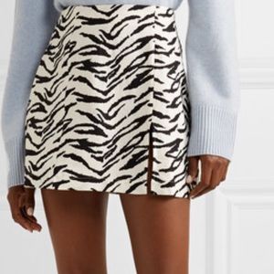 Reformation zebra skirt